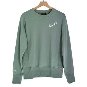 NWT BermuniTees Crewneck Sweatshirt Pullover Unisex Lagoon Blue Green Size Small